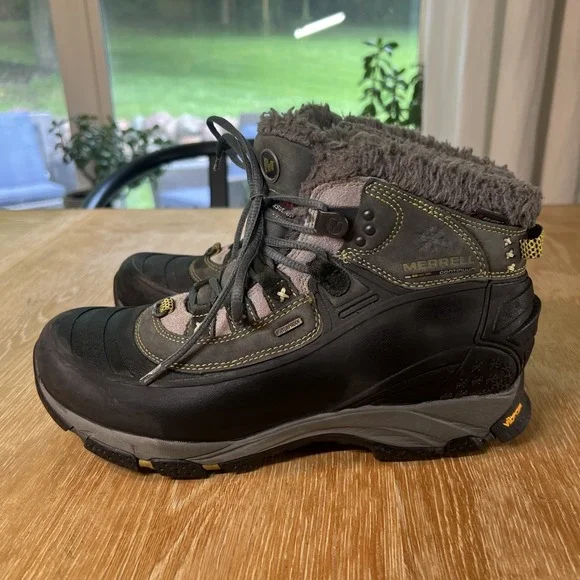 Merrell Womens Size 8.5‎ Hiking Continuum Boots with Vibram Soles Ortholite - Picture 3 of 8